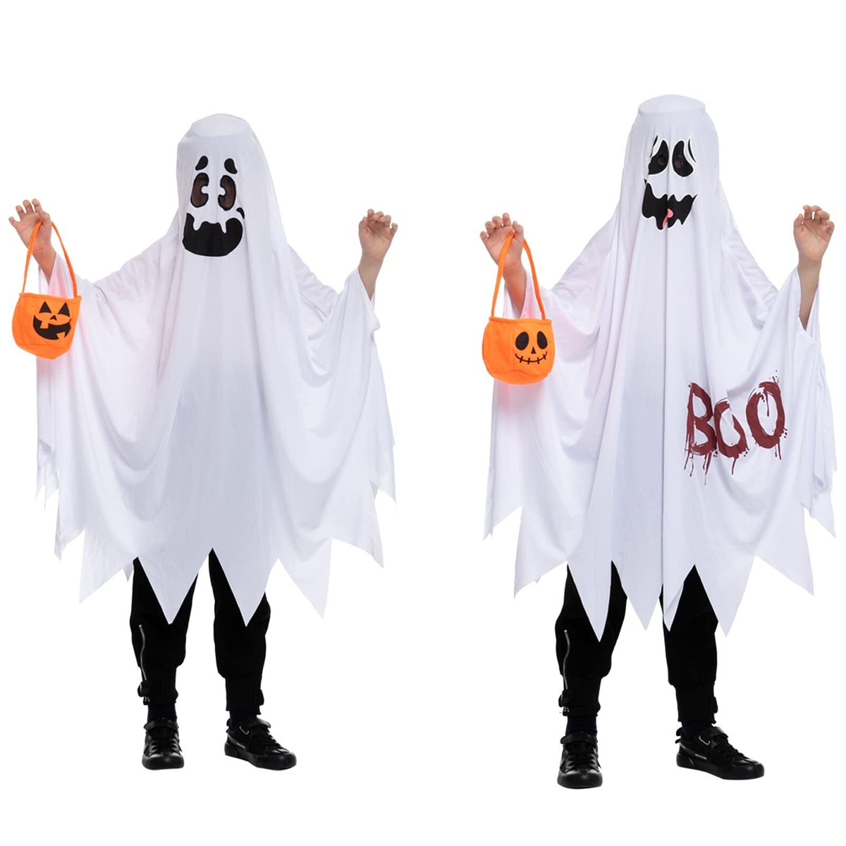 Spooktacular Creations Child 2 Piece Ghost Costume w/2 Pumpkin