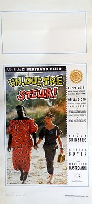 locandina playbill UN DUE TRE STELLA BERTRAND BLIER MASTROIANNI CINEMA