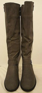 Sociology-Women-039-s-Wide-Calf-Buckle-Boot-Size-9-5-Gray