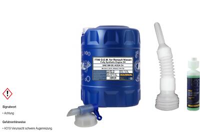 20L MANNOL 7706 O.E.M. 5W-30 Spezialmotoröl Motoröl ACEA C4 inkl. Auslaufhahn 