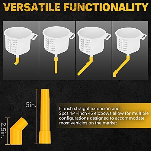 15 PCS NoSpill Coolant Funnel Kit Radiator Funnel burping kit funnels