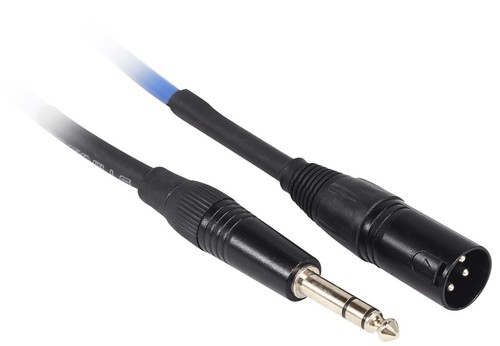 2 Rockville 3' Stecker REAN XLR auf 1/4" TRS symmetrisches Kabel (rot und blau) - Bild 2 von 5