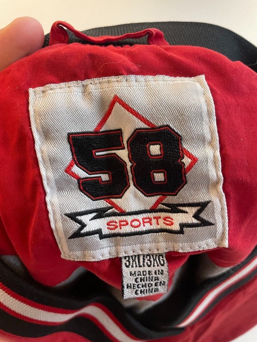 58 Sports Jacket Men's Size 3XL Red Black Windbreaker 58 Sports Jacket Men's Size 3XL Red Black Windbreaker