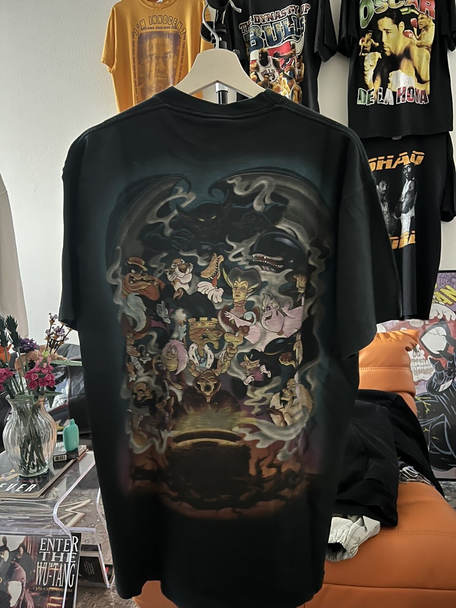 Vintage 90's Disney Villains T-Shirt Adult L Black Disneyana