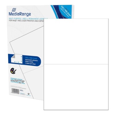 1000 x 2 pro Bogen Blanko A4 Selbstklebend Produkt Adresse Post 2000 Etiketten