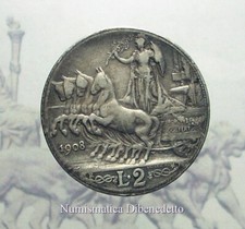 Regno - Vittorio Emanuele III - 2 Lire Quadriga Veloce 1908