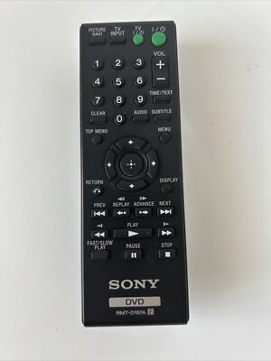 Genuine Sony RMT-D187A DVD Remote Control