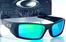 NEW Oakley GASCAN matte Black POLARIZED Galaxy Jade Lens Sunglass 9014