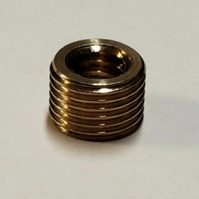 BRASS LAMP BUSHING REDUCER 1/8IP M TO 1/4-20F THREADS LAMP PART NEW 55287J