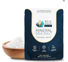 Mineral Sea Salt - Pure and Organic Natural Grain Salt for Cooking & Baking