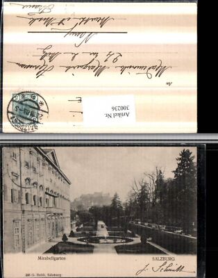 300236,Salzburg Mirabellgarten Springbrunnen m. Blick zur Festung pub G. Baldi 2