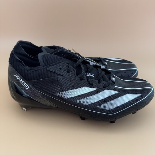 adidas Men’s 8.5 ADIZERO ELECTRIC FOOTBALL CLEATS Black/White IE4385 NEW
