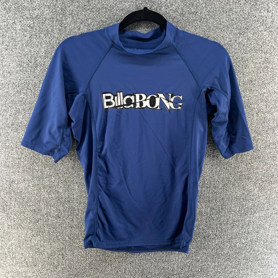 Camisa de Natación Billabong Rashguard Niños Jóvenes Grande Azul Manga Corta Surf Natación Foto 2 de 4