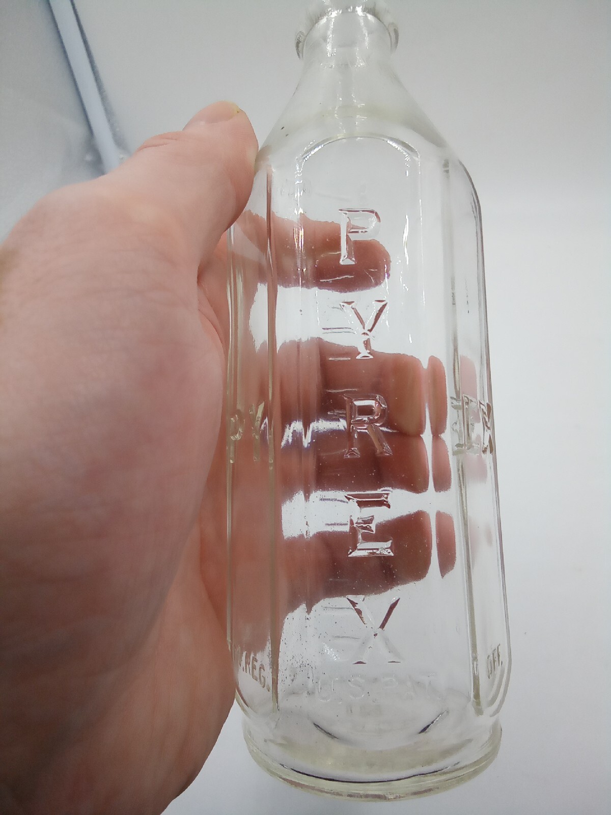 Vintage Pyrex 6 Side Narrow Neck Glass Baby Bottle 8oz. Made In USA. eBay