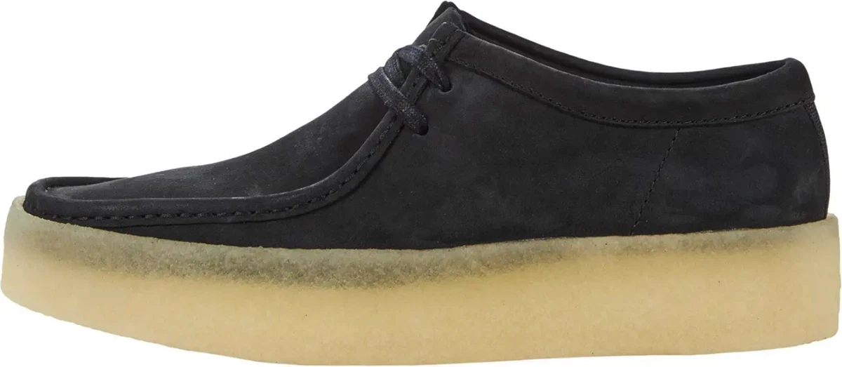 Women Wallabee Cup Black Nubuck Shoes