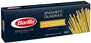 4X BARILLA SPEZIALITÄTEN QUADRATI SPAGHETTI ITALIENISCHE HARTWEIZENPASTA 4x500gr