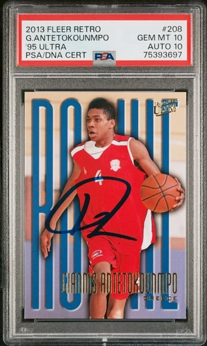 2013 Fleer Retro Ultra Giannis Antetokounmpo Rookie Auto PSA 10