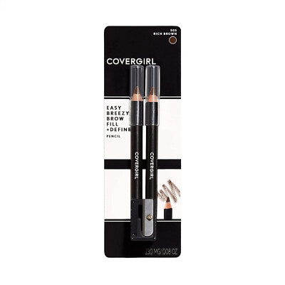 COVERGIRL Easy Breezy Brow Fill + Define Pencils Rich Brown Eye Pencil