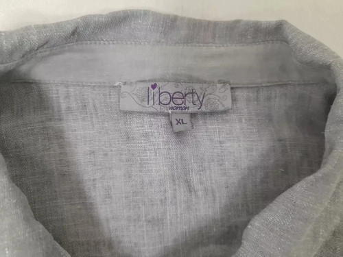 Chaqueta ligera de mujer Liberty en gris, talla XL, efecto brillo - Imagen 2 de 7