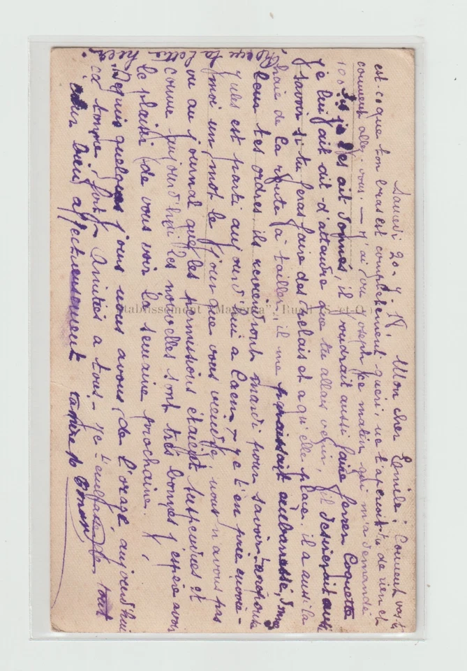 Fillette et chats  CPA 484 - Photo 2/2