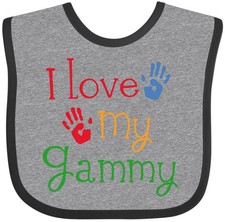 Inktastic I Love My Gammy Baby Bib Grandma Mothers Day Grandkid Clothing Infant