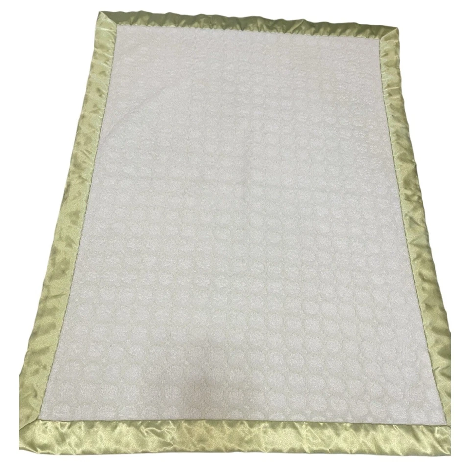Manta de bebé Swaddle Designs blanca polar verde satinado patrón circular EE. UU. Foto 3 de 4