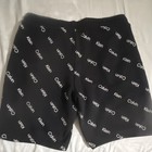 Calvin Klein Men's Black/White Allover Logo Drawstring Shorts, Elastic Waist — photo 3