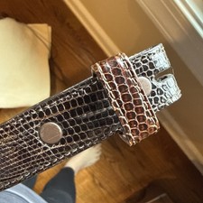 barry kieselstein cord Brown Lizard Belt Size 2