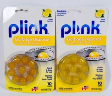2 Plink Garbage Disposal Cleaner FRESH LEMON 0.81 oz 10 pack total of 20 beads