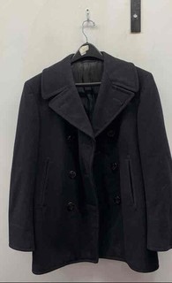 Vintage 50s U.S. Navy Women's Pea Coat Navy Blue 100% Wool Double Breasted Sz 38
