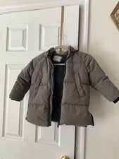 Zara Kids Taupe Puffer Size 3 To 4T, Unisex Washable, Weather Repellent,feather