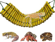 Bearded Dragon Tank Accessories, Reptile Climbing Hammock Bridge, Lizard Loun...