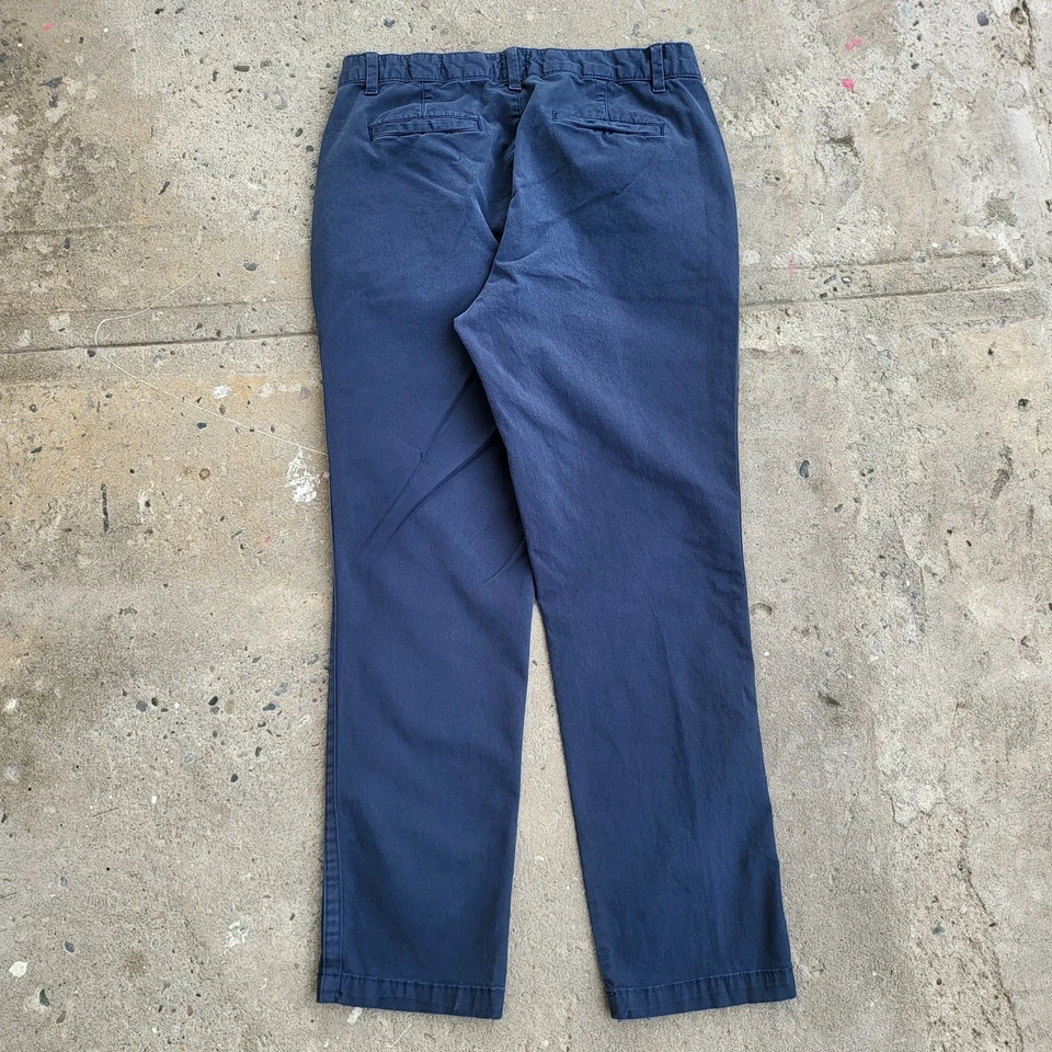 Pantalones Gap Para Mujer Talla 30x28 Azul Suelto Chino Minimalista Preppy Lona Etiqueta 6 Foto 4 de 4