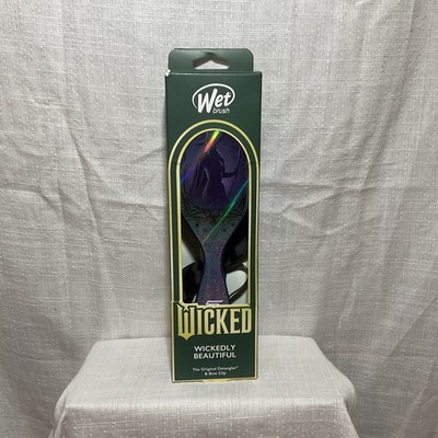 Wicked Wet Brush Wickedly Elphaba Detangler Hair Brush Bow Clip NEW