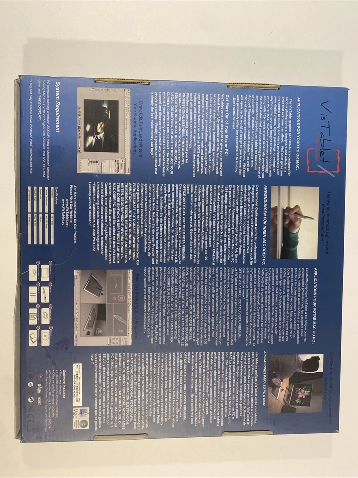 Vistablet The Original VT12w Graphic Pen Drawing Writing Tablet 12" Widescreen - Image 4 of 4