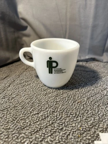 Vintage Pyrex Coffee Cup Safety & Healthware #723 milk Glass