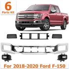 Front Bumper Face Bar Chrome & Fog Lights Assembly Kit For 2018-2020 Ford F-150