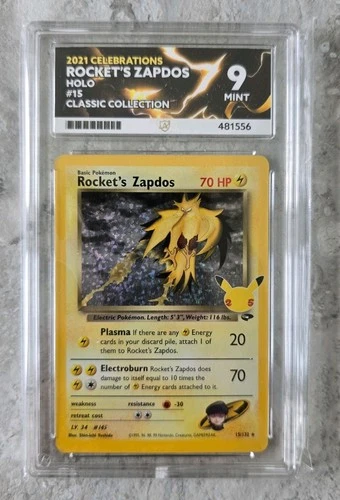 Pokemon - Rockets Zapdos - Celebrations - 15/132 - Ace Grading - Mint - 9