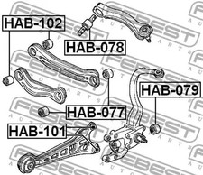 Aufhängung Hülse HAB-079 FEBEST für HONDA ACCORD IV ACCORD V ACCORD V Aerodeck