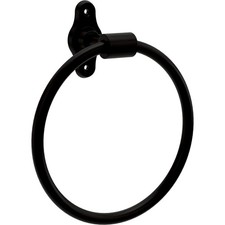 Calloway 1-Pack Hand Towel Holder Matte Black Towel Racks for Bathroom Wall...