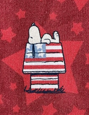 7 Snoopy July4 Patriotic Coasters Handmade Reversible XL 5 1/2 Square