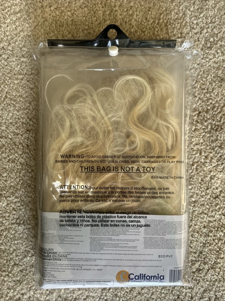 California Costumes Golden Angel Blonde Wig Children's Halloween Costume 70953 - Image 2 of 2