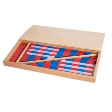 Montessori Mathematics Material - Small Numerical Rods with Number Tiles Orde...