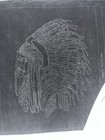 Vintage 1972 - 1973, Native American Tools & Profile Printed On Black Velvet — photo 4