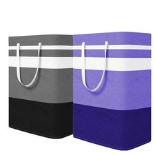 2-Pack Foldable Laundry Basket,Large Laundry Baskets with Handles,Waterproof ...