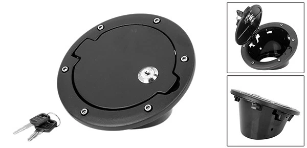 Cubierta del tanque de combustible de la puerta trasera tapa de llenado de gas individual personalizada para Jeep Wrangler JK 2007 Foto 2 de 4