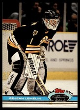 1991-92 Stadium Club !! Rejean Lemelin Boston Bruins #23