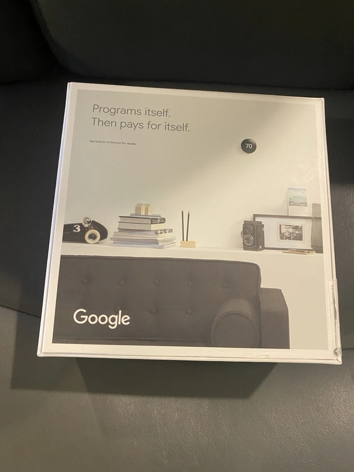 Google Nest Learning Thermostat Mirror Black Brand New In Box - Image 3 of 4