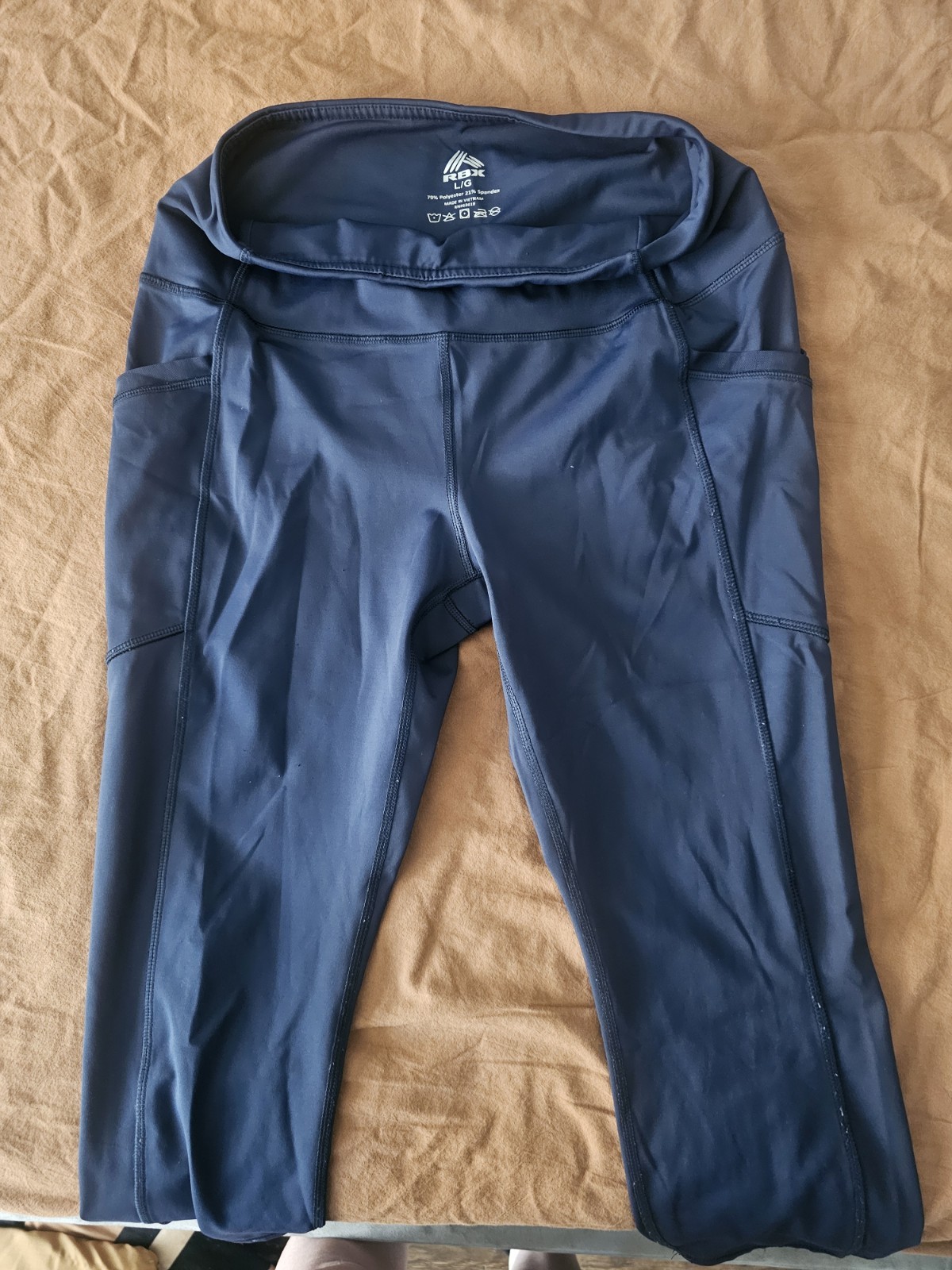 Rbk Womens Navy Blue Leggins Size Large