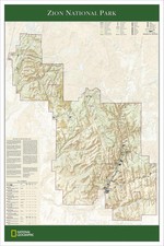 Zion National Park Wall Map - Standard (24" x 36")